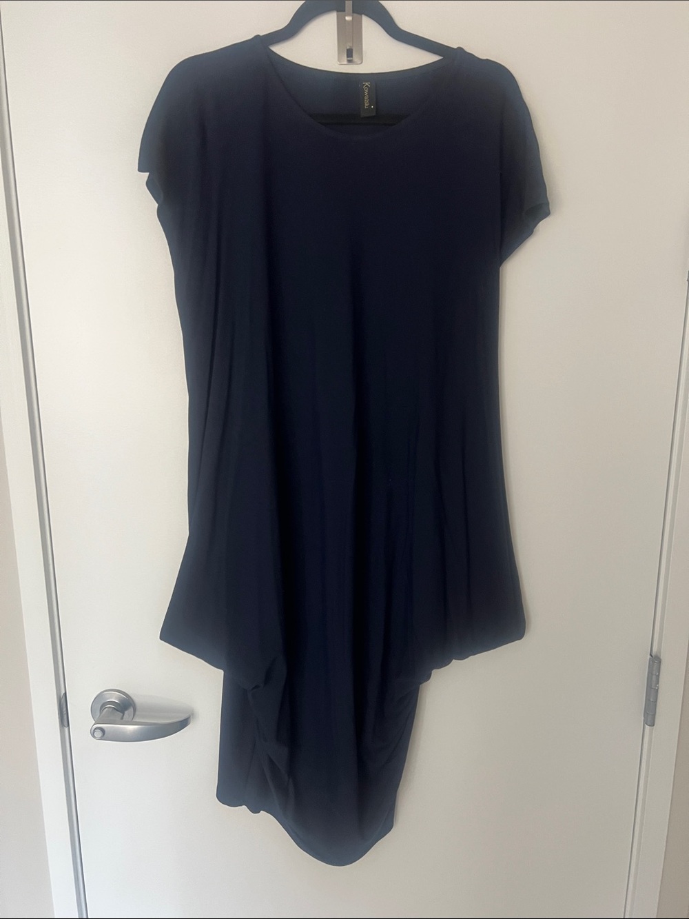 Asymmetric Navy Midi Dress - Unknown Brand